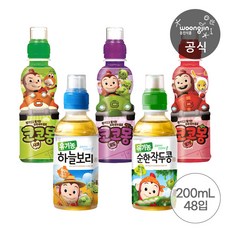 웅진식품 코코몽음료 5종 모음 200mL 24+24개, 작두콩24+코코몽 포도24