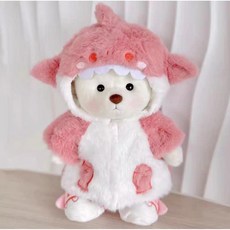 레나베어 의상 정품 곰돌이인형 테디테일즈 옷세트, 크림베어+핑크아기상어세트, 30cm