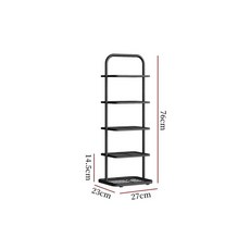 가벼운 질감 신발 행어 다층 다리미 아트 홈 스 지 정리정돈 이중 파이프 옷장 하중, 5Layers-Black, 1개