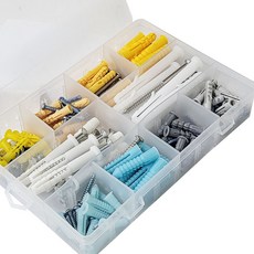칼블럭 나사 세트 200pcs 100세트 나사못 피스 앙카 나사세트 콘크리트못, 1개