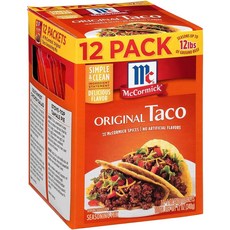 맥코믹 오리지널 타코 시즈닝 믹스 28g 12개 McCormick Original Taco Seasoning Mix 1 oz