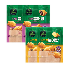 비비고 슈크림 붕어빵 300g x2 + 단팥 x2(총4개), 1개