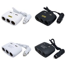 D21 자동차 차량용 2구USB 3구 멀티소켓 시거잭, 상품선택, 베이직 화이트, 1개
