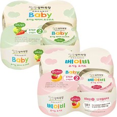 상하목장 유기농 베이비요거트 85g 딸기바나나 4개+사과당근 4개, 혼합맛, 1세트