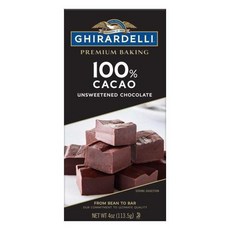 기라델리 베이킹 100% 카카오 초콜렛 113g x 12팩 초콜릿 당 무첨가 Ghiradelli Baking Cacao Chocolate, 12개