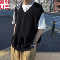 남자빅사이즈여름니트조끼