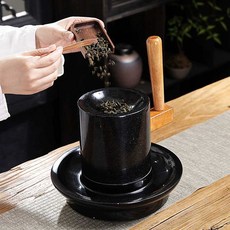 벨라시엘 말차 맷돌 그라인더 연삭 가루 분말 돌맷돌 찻잎 가정용 절구, 1개