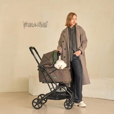 스팟 로열 테일 플로렌스 통합 접이식 고양이와 개 애완 동물 카트 라이트 고기 소나무 만두, 2 예정된 카키, 1개
