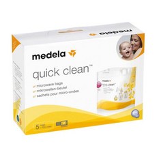 메델라 Medela 전자레인지 퀵 클린 스팀백 5팩, 5개