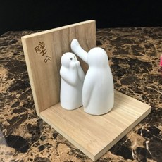 벽치기 후추통 귀여운 신박한 로맨틱 인싸템 세트, 벽 드럼 후추와 소금 통 (나무베이스 포함)개