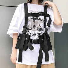 EV4016 유니섹스 섹시 시크 사람 가슴착용 하네스 벨트가방
