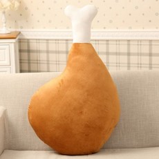 큰 닭다리 치킨 로스트 침대 베개 쿠션 인형 재미 선물, 치킨_55cm