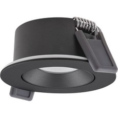 Ledvance LED Spot Air Fix 알루미늄 검은색 6W 480lm 36D 927 추가 핫 화이트 | 컷아웃 68mm IP65 최대 색상 렌더링 조광기 Besuche, Weiß-schwarz-grau_Einstellbar, 1개