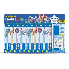 리치 키즈 포켓몬 초등학생용 칫솔 7세이상 남아용 10개입, 1개, 10개, 혼합색상