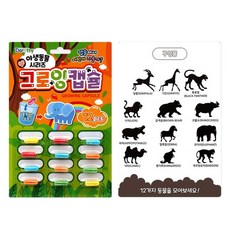 매직 그로잉 야생동물시리즈 캡슐 목욕놀이세트 동물 공룡 물놀이 어린이집 유치원 스펀지알약 / 미스터리 캡슐, 유니콘친구 시리즈, 1개