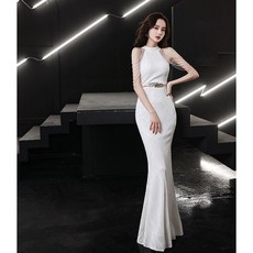 셀프웨딩드레스 원피스 이브닝드레스 파티복 머메이드 스냅사진 본식 피로연 이브닝 드레스