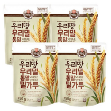 [메가마트]백설 우리땅 우리밀 통밀 밀가루 750g