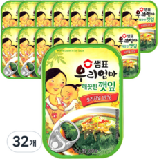 백앤 샘표우리엄마 깨끗한깻잎 기타반찬통조림, 70g, 320개