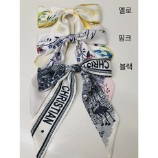럭셔리 스카프 왕리본 헤어핀
