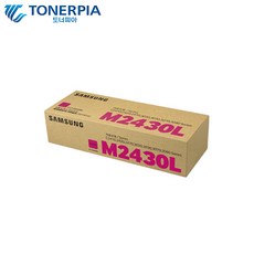 토너피아 삼성 정품 CLT-K2430L SL-C2410ND C2470FR C3070ND, 1개, 빨강대용량