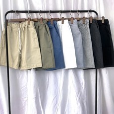 남자 린넨 밴딩반바지 여름데일리 면마 스판 5부팬츠