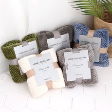 와플 극세사 무릎 담요(70x100cm) 베이직 블랭킷 이불, 와플 극세사 담요 S - 블루