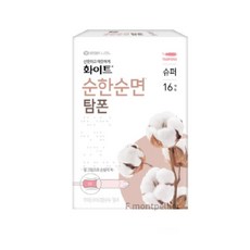 화이트 순한 순면 생리대, 16개입, 5개