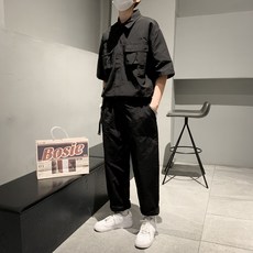 남성빅사이즈점프슈트린넨