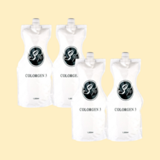 일진 순수 거품 버블 바르는 새치 머리 순한 흰머리 염색 약 콜라겐 3% 1L 4EA, 4개