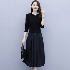 윈드밀리 속치마 가을 여성의류 배합 롱 이너 긴 소매