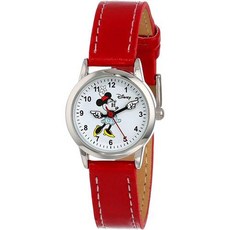 Disney Womens MN1023 Minnie Mouse White Dial Red Strap Watch