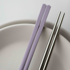 스텐304 스테인리스 젓가락 긴젓가락 (Long 24.2cm) 롱젓가락 훠궈 마라탕, Matte Purple, 1개