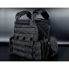 방탄 조끼 코스프레 군용 전투 전술조끼 방검복 탄창, 1개, 카키색 옷감