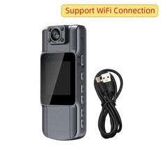 VANDLIONA39 자전거 블랙박스 4K UHD 미니 바디 카메라 150 ° 광각 180 렌즈 회전 가능 7 시간 배터리 수명 WiFi 비디오 일상 녹화 회의용, 2) WIFI, 없음