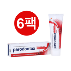 파로돈탁스 독일 Parodontax 무불소클래식(레드) 잇몸 치약 75ml 묶음 독일직배송, 6개