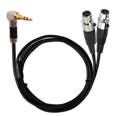 Shuigu 3.5mm - 듀얼 미니 XLR 케이블 듀얼 미니 3핀 XLR 암 - 3.5mm 0.3cm(1/8인치) TRS 수 플러그 Y 오디오 케이블 카메라 SLR 카메라 마이, 1meter/3.3FT