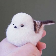 흰머리 오목눈이 인형 한국의 뱁새 가장 귀여운새 뜨개질, 흰머리 오목눈이 뱁새, 1개