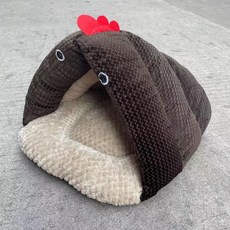 강아지 털 말리기 유모차 대여 안붙는 방석 사계절 범용 개 애완 동물 치와와 테디 비숑 겨울에 따뜻하게 유지 알러지걱정없는 고양이 집 원목 실내 방음부스, 갈색, 4 마리 이내의 고양이  개는 15 마리 이내를