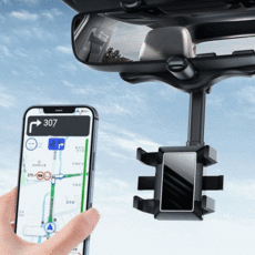 [럭스카] 360도 회전 차량용 룸미러거치대 휴대폰거치대 보관 - 자유로운 방향전환 길이조절가능