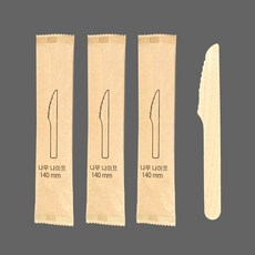[소행섬] 피크닉 우드 나이프 140 (개별), 1세트, 100개