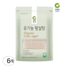 청정원 유기농 황설탕, 1kg, 6개