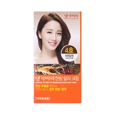 댕기머리 한방칼라크림 새치염색약 4호 자연갈색 한방염색약, 3개