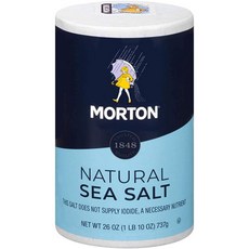 Morton 바다 소금 미세 499g(17 9온스) 미국 408542, 26 Ounce (Pack of 12)_Natural