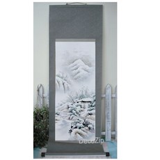 수공예그림/산수화족자/겨울/외국인선물/한국의멋/전통