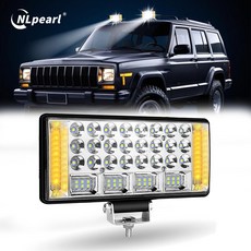 엔엘펄 서치라이트 고출력 LED 204W RGB 빔 기능 건설 현장 조명 굴삭기 로더 선박 오프로드 DC 9V-36V, 1개