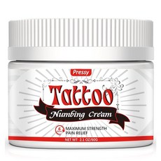 Tattoo Numbing Cream (60ml 2oz) for Tattoos Extra Strength Painless 6 Hours Maximum 미국 482396, White, 1개
