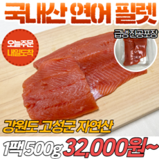 경영푸드 국내산 강원도 고성 자연산 연어 필렛 500g, 1개