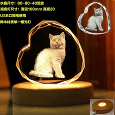 반려동물 조명 사진 각인 추억 추모 기억 사랑스러운 영원히, 884하트A라인레귤러웜, 1개