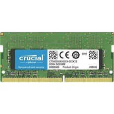 Crucial 노트북 메모리 램 32GB DDR4 CL22 (CT2K16G4SFRA32A), 8GB