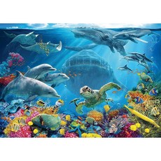 해외구매 Ravensburger 16829 Life Underwater 300 PC 퍼즐 성인을 대형 포맷 모든 조각은 독특 SoftClick 기술은 완벽하게 맞는 조각을 의미., 상세참조, 상세참조